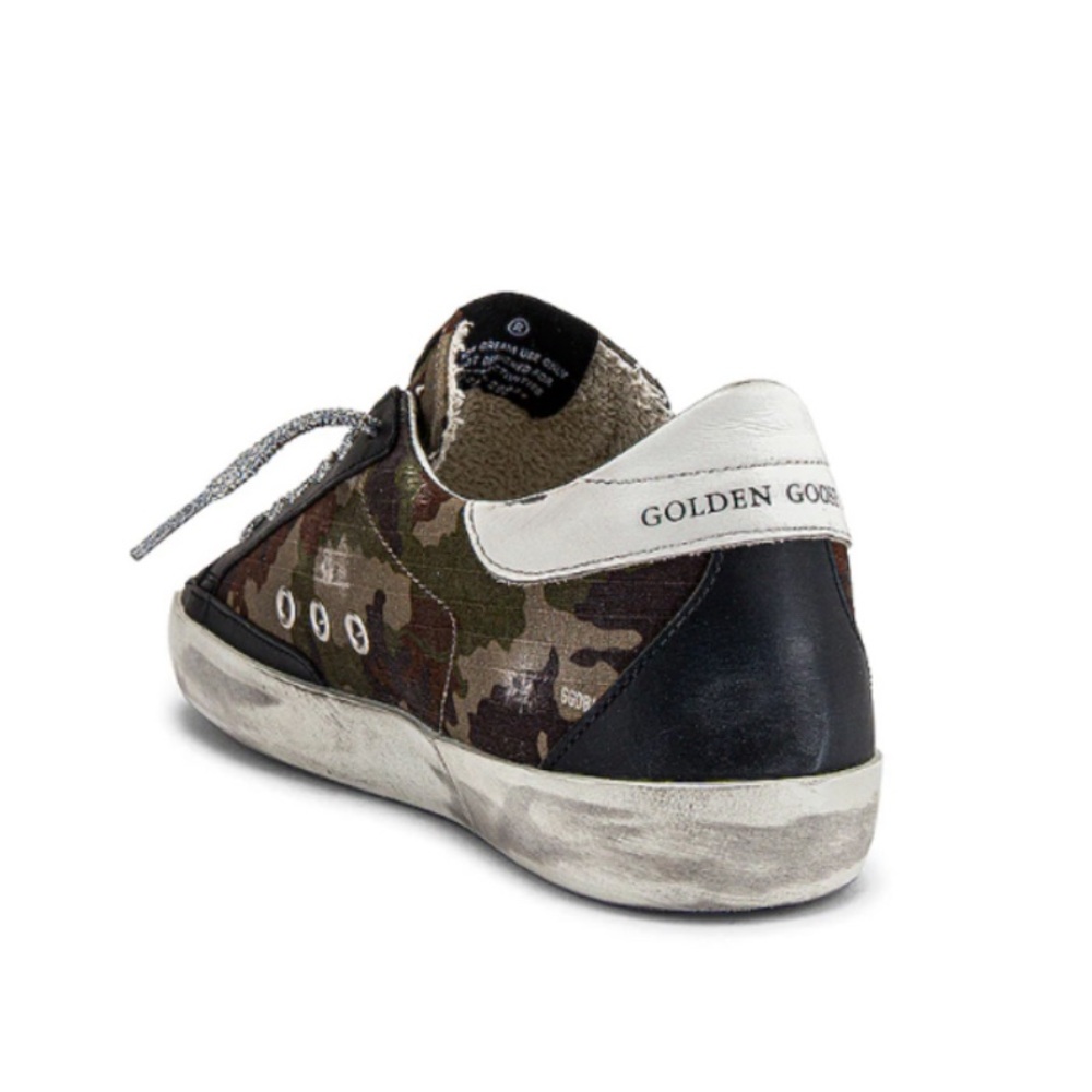 SUPERSTAR SNEAKER IN CAMO RIPSTOP LEATHER WITH PINK STAR - Picture 2 of 6